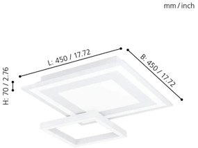 Eglo 99311 - LED RGB Stmievateľné stropné svietidlo SAVATAEILA-C LED/20W/230V