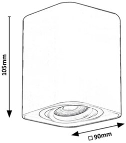 Rabalux 2049 - Bodové svietidlo KOBALD 1xGU10/42W/230V čierna
