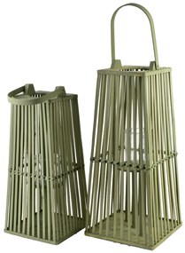 Proutěná lucerna LUCIE Green 23x48 cm zelená