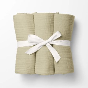 Biante Mušelínová plienka/dečka Nature MSN-070 Svetlá pieskovo béžová - ZVÝHODNENÁ SADA 3 KS 100x100 cm - Sada 3 ks