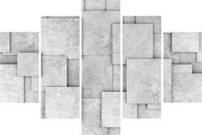Obraz - Abstrakcia betónových kachličiek (150x105 cm)