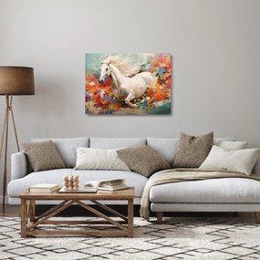 Sklenený obraz - Maľba koňa (70x50 cm)