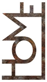 Nástěnná dekorace Rusty Home vícebarevná