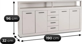 Komoda FERRAN 190 cm Kašmír