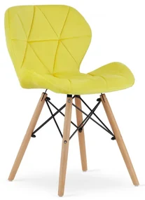 Set dvoch jedálenských stoličiek LAGO žlté (2ks)