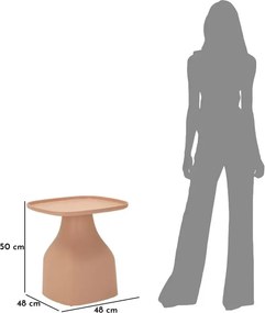 Konferenčný stolík Gea 50 cm pudrovo ružový