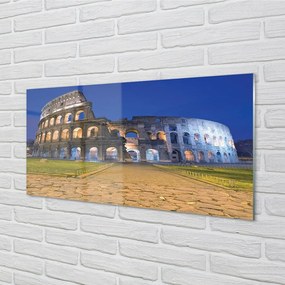 Sklenený obraz Sunset Rome Colosseum 125x50 cm