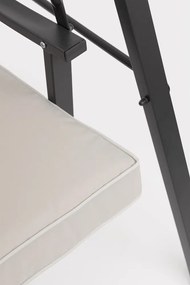 Antracitová/béžová kovová záhradná hojdačka Taurus – Bizzotto