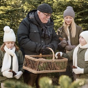 Ib Laursen Prútený kôš s uchom Oblong Open Braid 60 cm