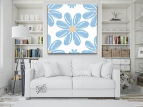 Gario Diamantové maľovanie Modré kvety Rozmery: 50 x 50 cm, Rámovanie: S vnútorným rámom, Diamanty: Okrúhle