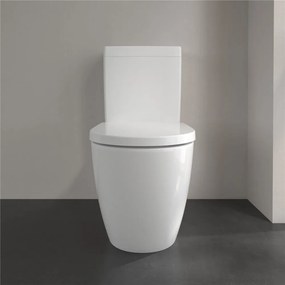 VILLEROY &amp; BOCH Subway 3.0 WC misa kombi s TwistFlush, s hlbokým splachovaním bez vnútorného okraja, zadný odpad, 370 x 710 mm, biela alpská, s povrchom CeramicPlus, 4672T0R1