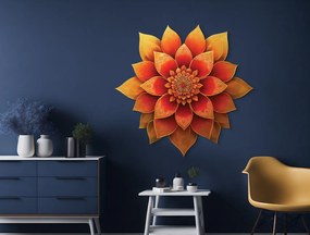 drevko |  Kvetinová mandala Oheň večera  43 x 45 cm