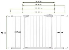 Ochranná bariéra pre deti 90 - 99 cm SPRINGOS SG0001B