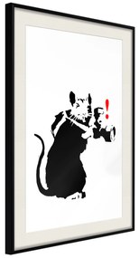 Artgeist Plagát - Rat Photographer [Poster] Veľkosť: 20x30, Verzia: Čierny rám s passe-partout