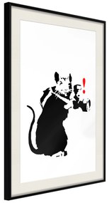 Artgeist Plagát - Rat Photographer [Poster] Veľkosť: 40x60, Verzia: Čierny rám s passe-partout