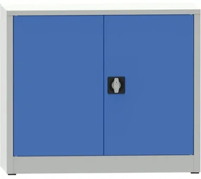 Dielenská policová skriňa na náradie KOVONA JUMBO, 1 polica, zváraná, 800 x 950 x 600 mm, sivá / modrá