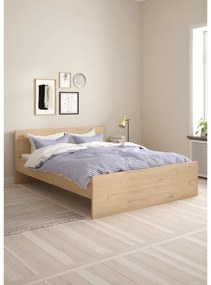 Dvojlôžková posteľ v dekore duba v prírodnej farbe 160x200 cm Naia – Tvilum