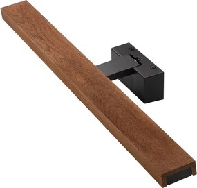 BRILAGI-LED Kúpeľňové osvetlenie zrkadla 3v1 WOODY MIRROR LED/12W/230V 60 cm IP44 čierna/dub