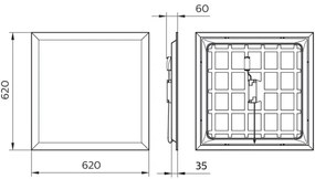 Philips - Podhľadový LED panel PROJECTLINE LED/36W/230V 62x62 cm
