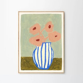 Moikka Plagát Pink Flowers by Carla Llanos 30x40 cm