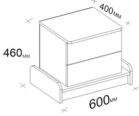 Biely nočný stolík Marina – Kalune Design