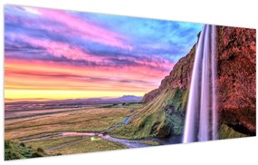 Obraz - Vodopád Seljalandsfoss (120x50 cm)
