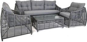 DEOKORK Ratanová zostava CHARLOTTE (podušky ZADARMO)