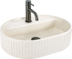 Keramické umývadlo na dosku REA Marcela 50x35,5 béžová mat