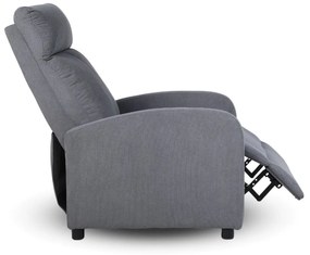 Relaxačné polohovacie TV kreslo SOFI — menčester, sivá