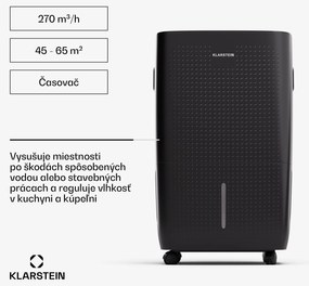 Klarstein DryFy Pro Connect 60 Smart, Odvlhčovač, WiFi, Kompresia, 60l/24h, 45-65 m²
