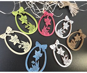 Dekorácia drevených vajíčok  na veľkú noc mašľa I SENTOP PR0035 sada