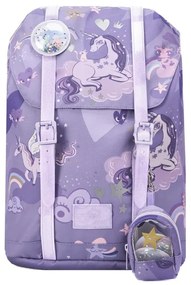 Frii of Norway Ergonomická školská taška Retro 22L Unicorn Purple Glitter