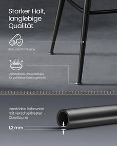 VASAGLE EKHO Collection - Sada 2 barových stoličiek s otočným operadlom LBC889 Farba: čierna