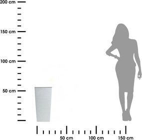 Plastový květináč Porto Riflo 57x29,5x29,5 cm bílý