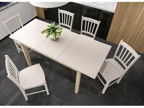 Rozkládací jídelní stůl Adam 100/140 cm kašmír/dub cremona torro