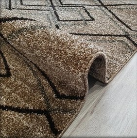HU Béžovo-hnedý moderný koberec Rio 166-Beige-Beige Rozmer: 140x190 cm