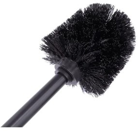Erga Madera, toaletná WC kefa na postavenie, čierna-hnedá, ERG-YKA-P.MADERA-BLK