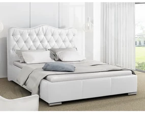 Posteľ Ratoni, Rozmer postele: 160x200, Dostupné poťahy: ekokoža Soft 017 (biela)