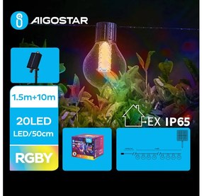 Aigostar B.V. Aigostar - LED Solárna vianočná reťaz 20xLED/8 funkcií 11,5m IP65 multicolor B10201OO6