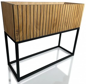 Kvetináč z prírodnej dubovej dyhy LOFT FIORINO 62X22X50 cm