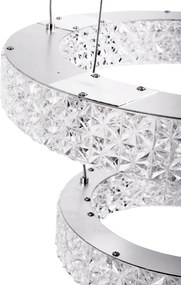 Toolight Toolight, LED krištáľové stropné svietidlo 40cm, 36W, 4000K, 3500 lm, MS006-CP, chrómová, OSW-09616