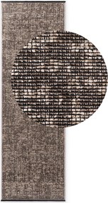 ELLE Decoration, Behúň Brilliance Prisma 106312 Beige z kolekcie Elle, 80x250, hnedá, obývacia izba