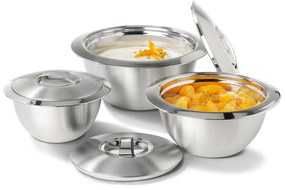 Servírovacie termomisky s uzáverom z ušľachtilej ocele, 3 ks