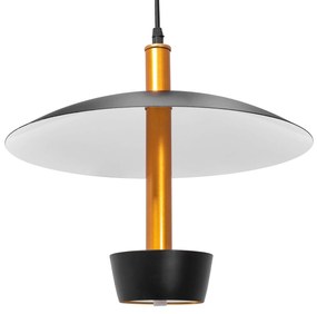 Toolight - Stropné svietidlo APP914-1CP, čierna-zlatá, OSW-01041