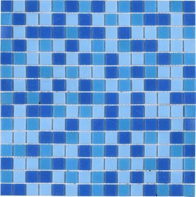 Sklenená mozaika Premium Mosaic modrá 33x33 cm mat MOS20MIX1HM