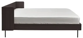 Čierna dvojlôžková posteľ v dekore duba 180x200 cm Wrap – Bonami Selection