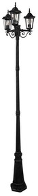 Polux Vonkajšia lampa 3xE27/20W/230V IP43 2,58 m čierna 313423