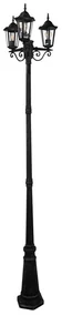 Polux Vonkajšia lampa 3xE27/20W/230V IP43 2,58 m čierna SA1175