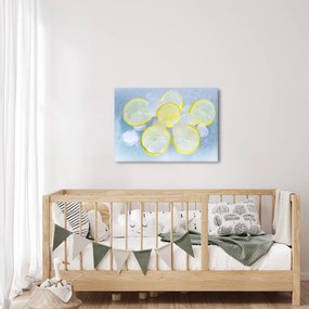 Obraz citróna v ľade (70x50 cm)