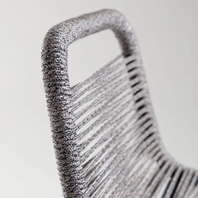 Sivá barová stolička s oceľovou konštrukciou Kave Home Glenville, výška 74 cm